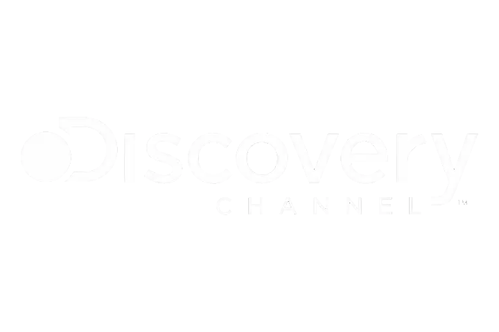 The Discovery Channel logo in white